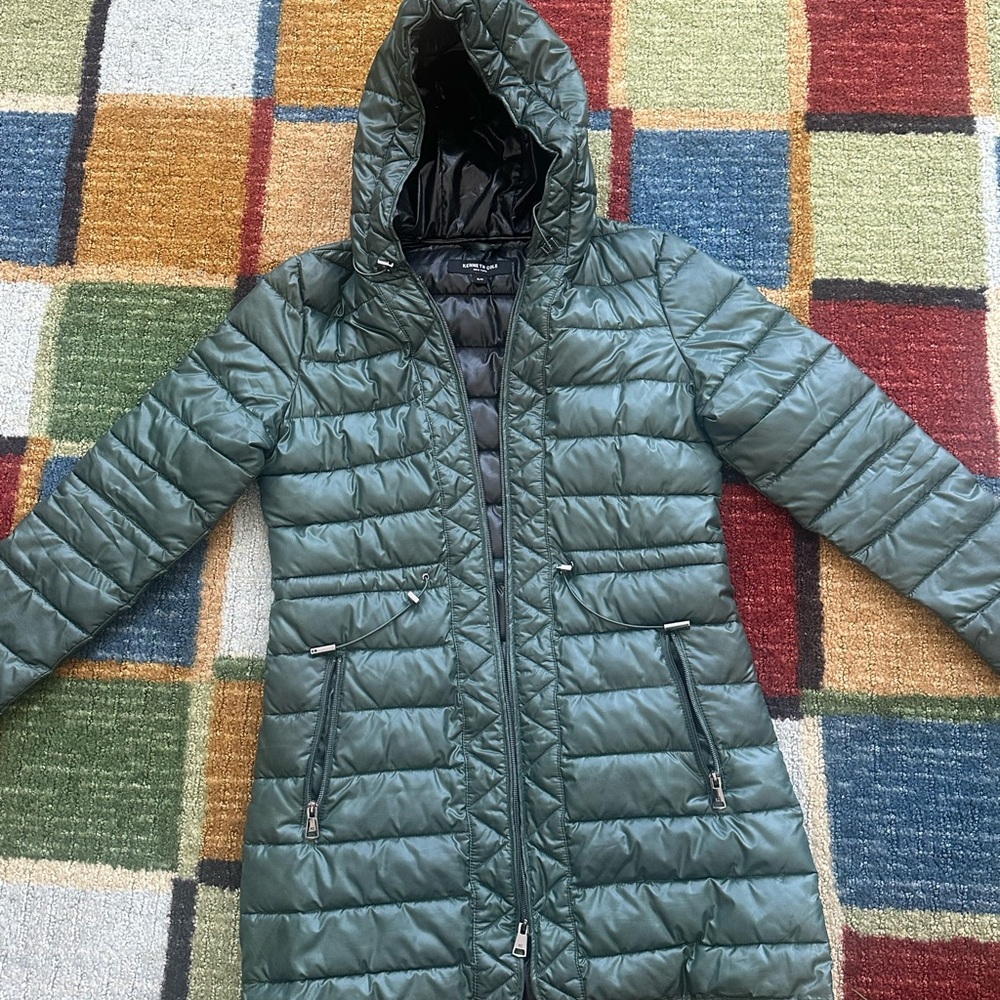 Kenneth Cole Dark Green Puffer Jacket